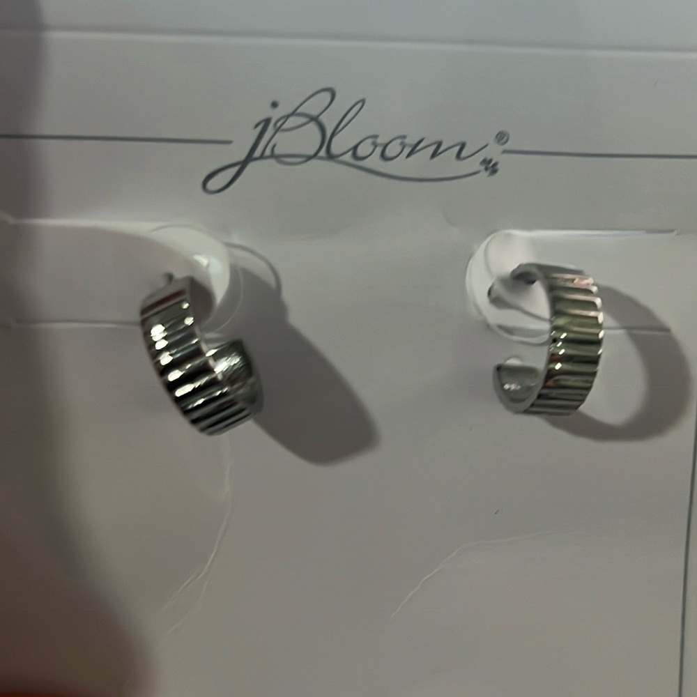 Silver hoop earrings